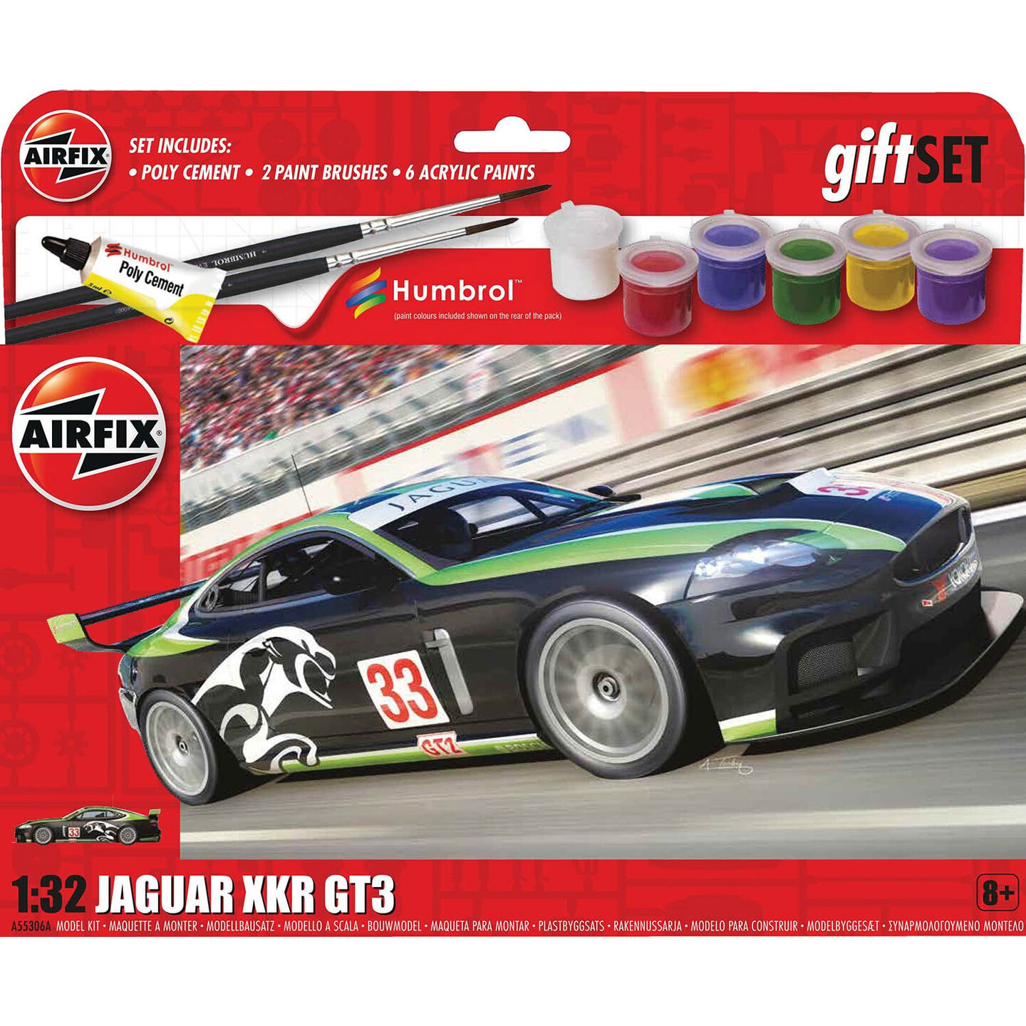 Jaguar XKR GT3 Starter Set 15cm Airfix 1:32 Byggsats
