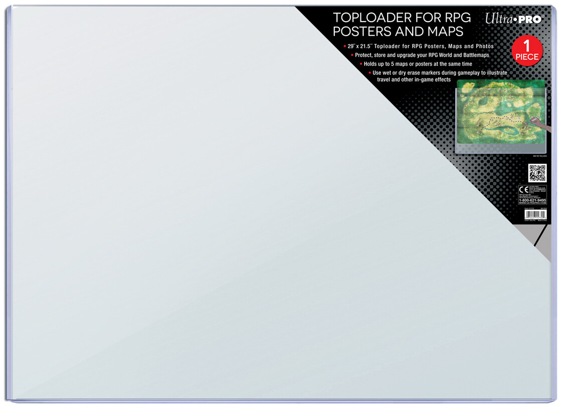 D&D Maps Toploader for RPG kart Förvaring av kartor/affischer D&D etc.