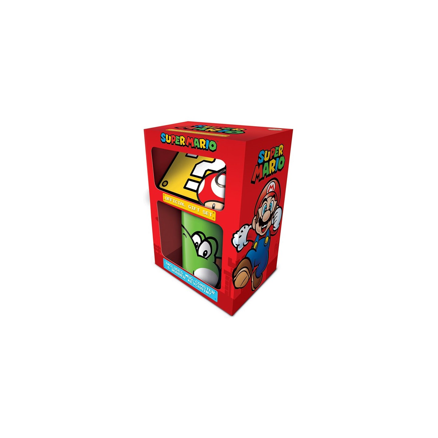 Super Mario Yoshi Gift Set Kopp + underlägg + nyckelring