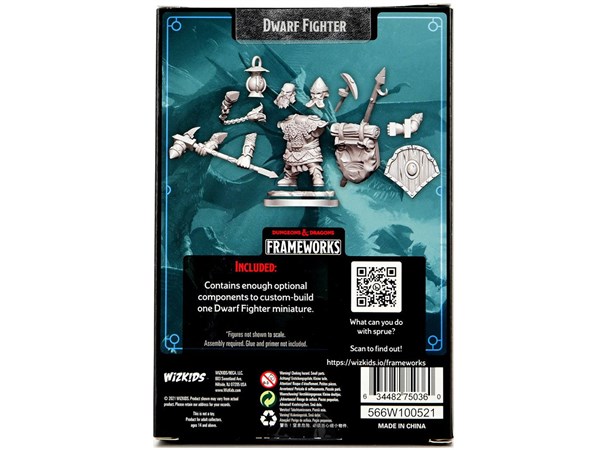 D&D Figur Frameworks Dwarf Fighter Male 