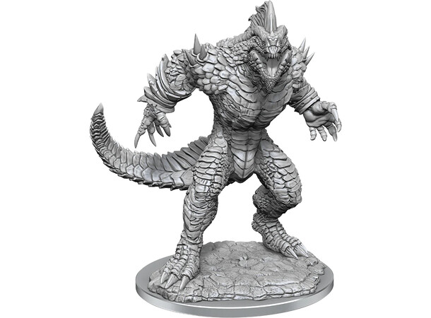 D&D Figur Nolzur Lizardfolk Render Nolzur's Marvelous Miniatures - Ej målad 