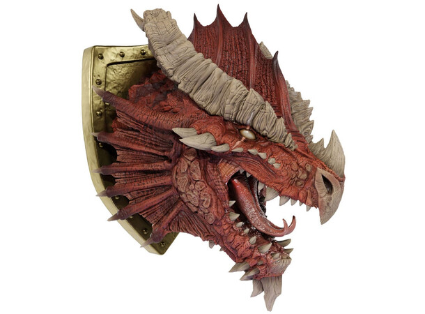 D&D Red Dragon Trophy Plaque 50th Anniv. 3D Wall Art - 84 x 51 x 65 cm 