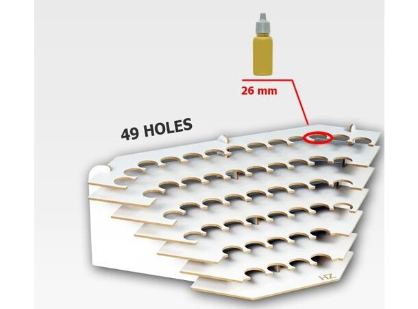 Hobbyzone Corner Large Paint Stand 26mm Plats för 49 målningar 