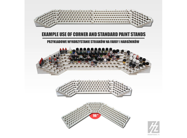 Hobbyzone Corner Large Paint Stand 26mm Plats för 49 målningar 