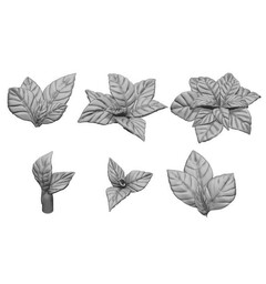Large Leaves 3D Printed (30 st) 1:48 Green Stuff World