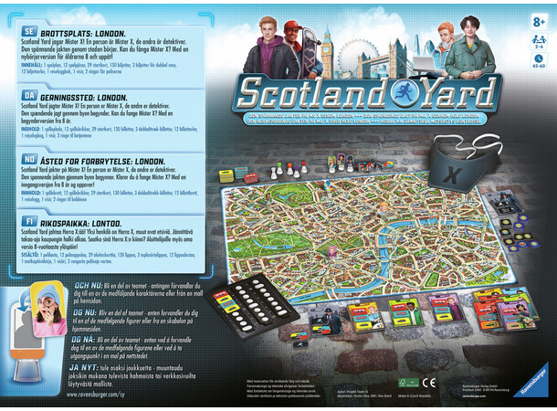 Scotland Yard Brädspel Svensk utgåva 