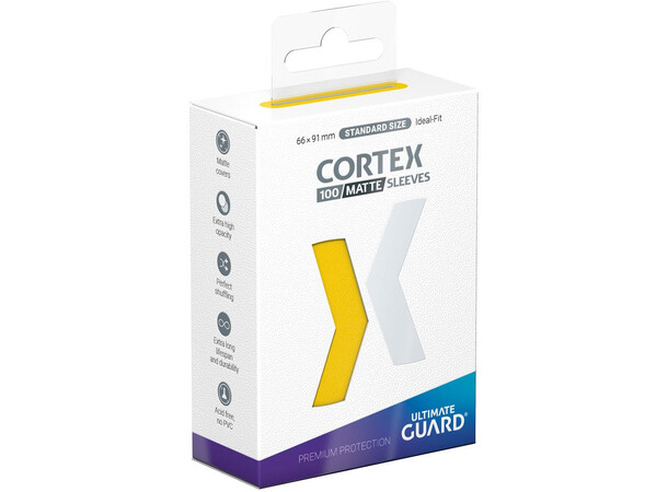 Sleeves Cortex Gul MATTE x100 66x91 Ultimate Guard Standard Size 