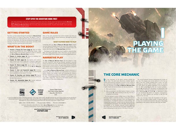Star Wars RPG AoR Beginner Game Age of Rebellion Roleplaying Game 