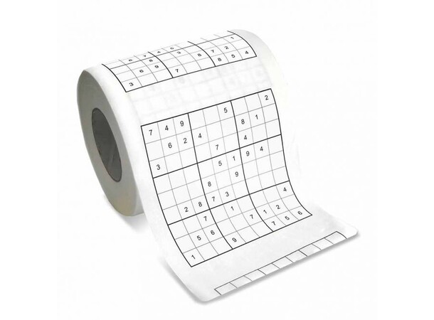 Sudoku Toalettpapper - 1 rulle Sudoku Toiletpaper 