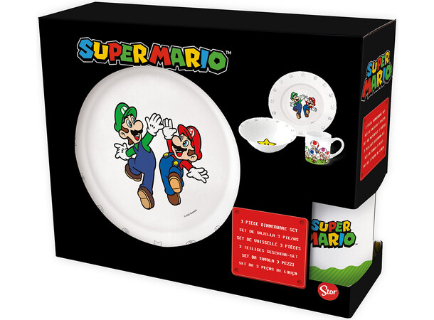 Super Mario Frukostset - 3 delar 