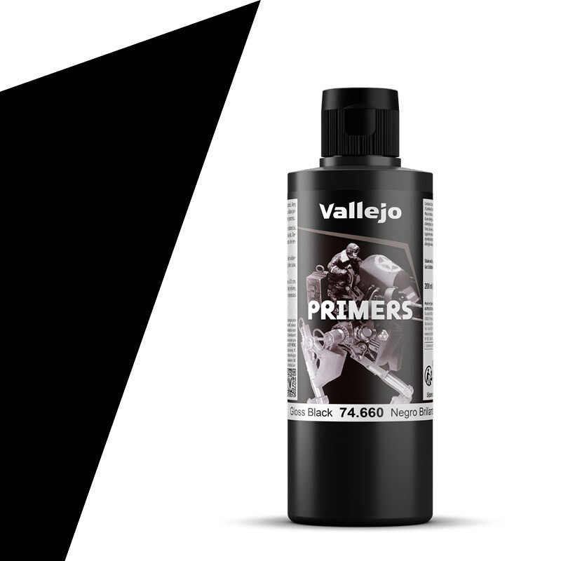 Vallejo Primer Gloss Black 200ml