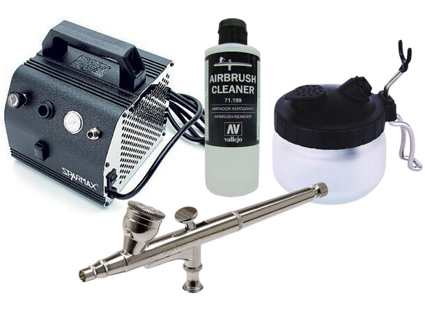 Airbrush Startpaket PORTABEL Komplett Allt du behöver för att komma igång 