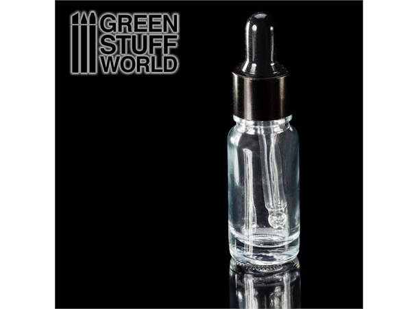 Empty Glass Jar with Pipette Green Stuff World 