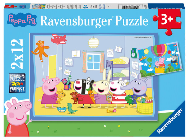 Greta Gris Pussel 2x12 bitar Ravensburger Puzzle 