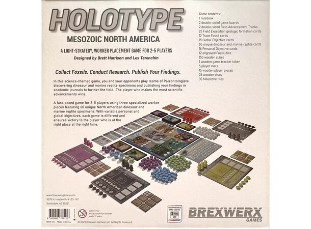 Holotype Brädspel Mesozoic North America 
