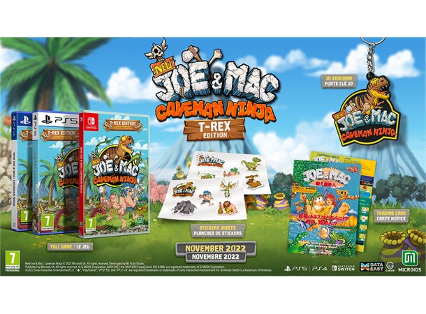 New Joe & Mac Caveman Ninja Switch T-Rex Edition 