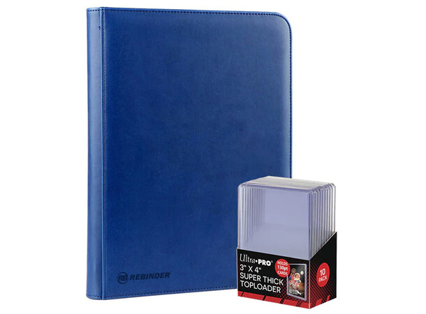 Rebinder Toploader Binder 9-Pocket Blue 