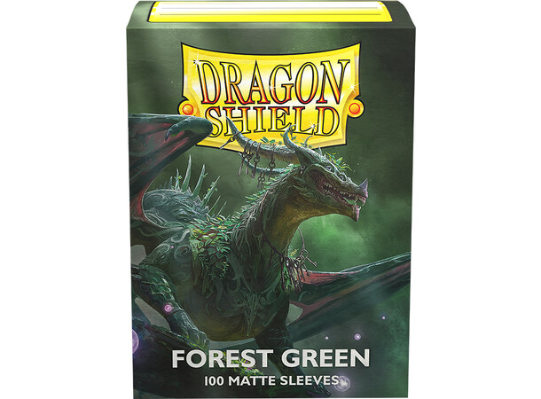 Sleeves Matte Forest Green x100 66x91 Dragon Shield Kortskydd m/deckbox 
