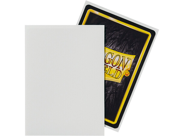 Sleeves Matte White x100 66x91 Dragon Shield Kortskydd m/deckbox 