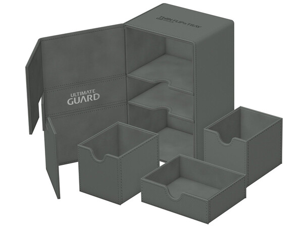 Twin Flip N Tray 160+ Grå Ultimate Guard - Monocolor 