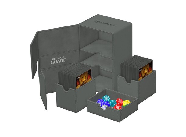 Twin Flip N Tray 160+ Grå Ultimate Guard - Monocolor 