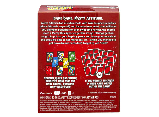 UNO No Mercy Kortspel 