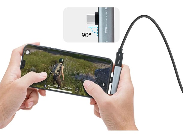 USB-C till 3.5mm Audio & Charger Ladda medan du lyssnar på musik 