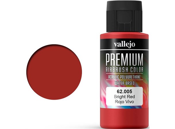 Vallejo Premium Basic Bright Red 60ml Premium Airbrush Color 