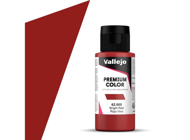 Vallejo Premium Basic Bright Red 60ml Premium Airbrush Color 