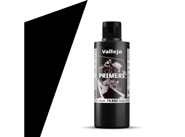 Vallejo Surface Primer Gloss Black 200ml 
