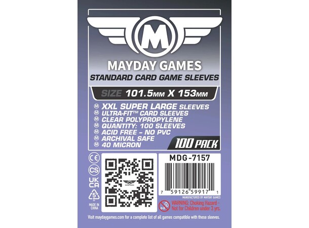 Brädspel Kortskydd 100 st 101,5x153 Mayday Premium XXL Super Large 