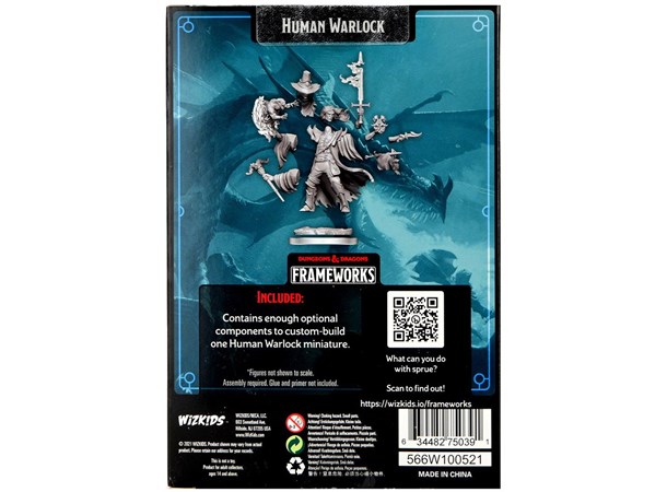 D&D Figur Frameworks Human Warlock Male 