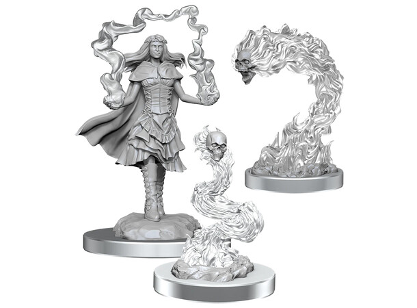 D&D Figur Nolzur Spellcaster/Flameskulls Nolzur's Marvelous Miniatures - Ej målad 