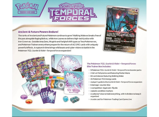 Pokemon Temporal Forces Elite Trainer #1 TURKOS LÅDA - Flutter Mane 