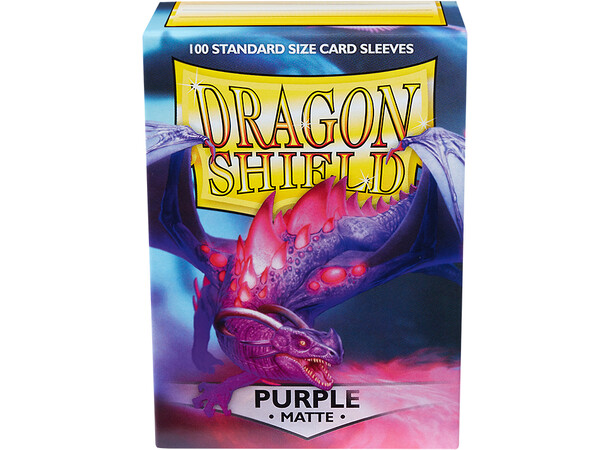 Sleeves Matte Purple x100 66x91 Dragon Shield Kortskydd m/deckbox 