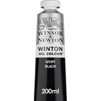 Winton Oil Colour Ivory Black 200ml Winsor & Newton
