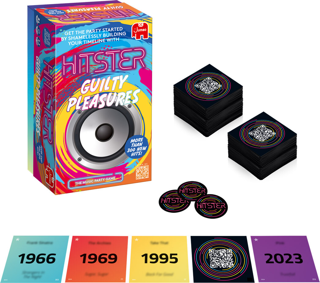 Hitster Guilty Pleasures Partyspel Svensk utgåva