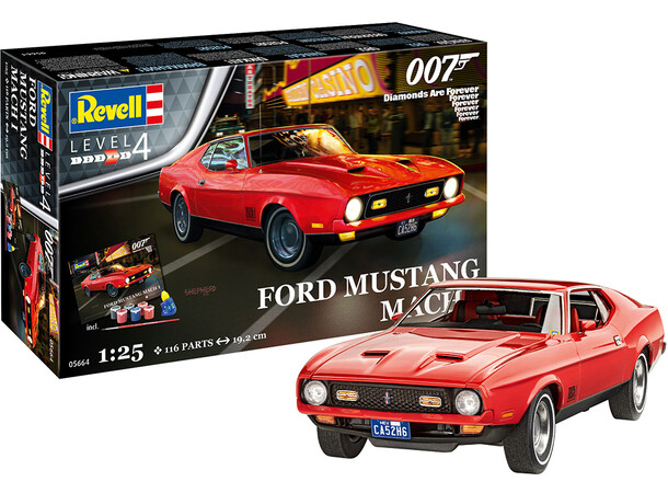 007 Ford Mustang Mach I Starter Set James Bond Revell 1:25 Byggsats 