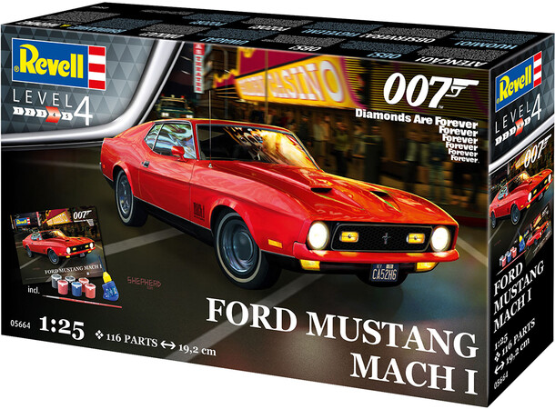 007 Ford Mustang Mach I Starter Set James Bond Revell 1:25 Byggsats 