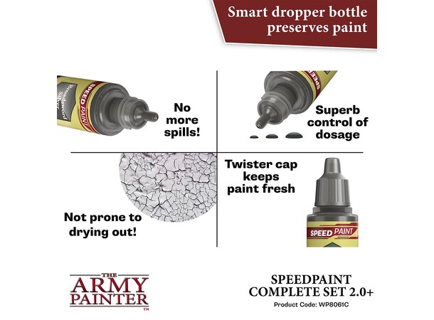 Army Painter Speedpaint Complete Set 2.0 90 färger + 3 Penslar 