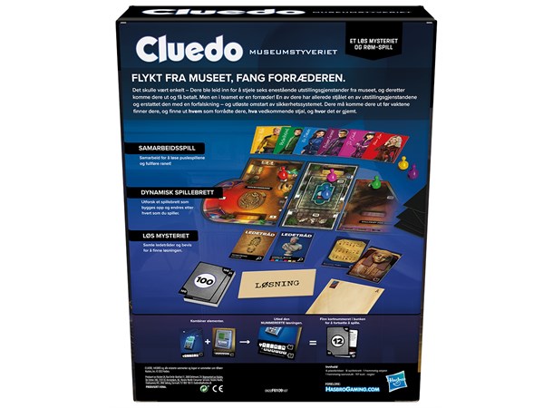 Cluedo Museumstyveriet Brettspill Norsk utgave 