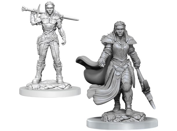 D&D Figur Nolzur Orc Fighter Female Nolzur's Marvelous Miniatures - Ej målad 