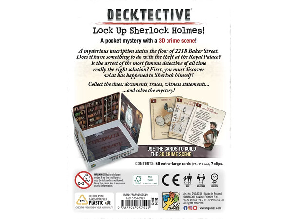 Decktective Lock Up Sherlock Holmes Escape Room Kortspel 
