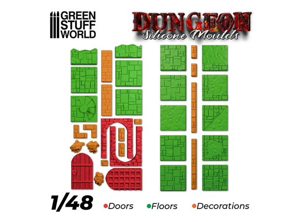 Dungeon Silicone Mould 1:48 Green Stuff World 