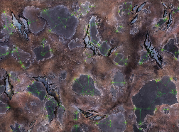 Gaming Mat - Alien Wasteland 44x60 112 x 153 cm - Kraken Wargames 