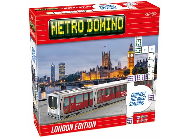 Metro Domino London Brettspill Dobbel-9 Brikker 