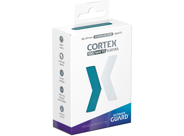 Sleeves Cortex Petrol MATTE x100 66x91 Ultimate Guard Standard Size 