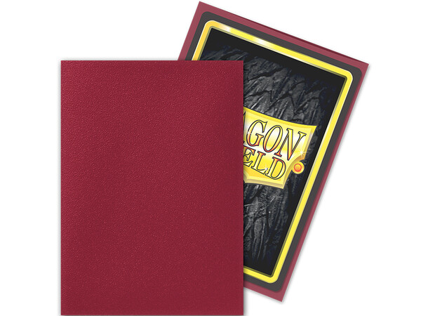 Sleeves Matte Blood Red x100 66x91 Dragon Shield Kortskydd m/deckbox 