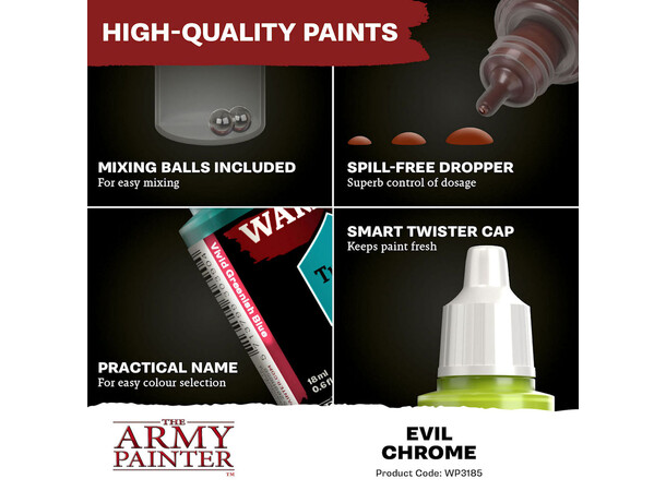 Warpaints Fanatic Evil Chrome Army Painter Metallic 