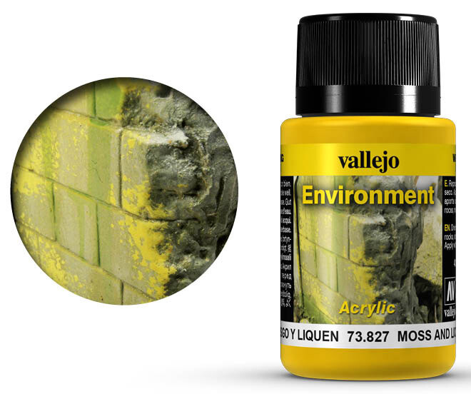 Vallejo Environment Moss & Lichen - 40ml Weathering Effects - Acrylic